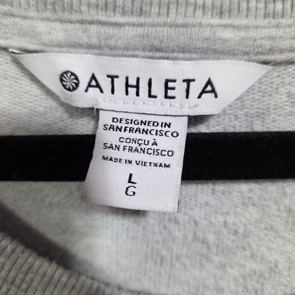 Athleta Women's Light Gray Women's Sweatshirt Size Large - Picture 3 of 4